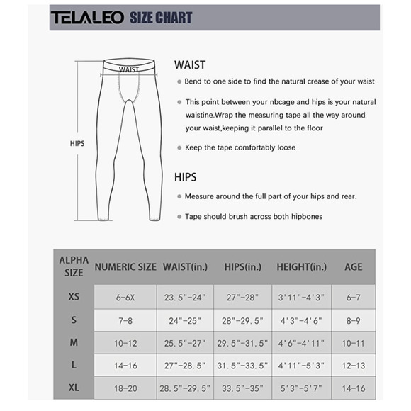 3 x TELALEO Youth Compression Leggings Athletic Base Layer | Boys L, Black NEW - Picture 9 of 10
